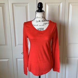 GAP Long Sleeve Tee, red, sz M